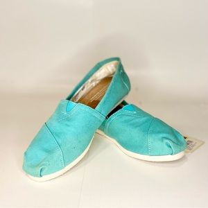 TOMS Wmn Classic Turquoise Canvas NWT